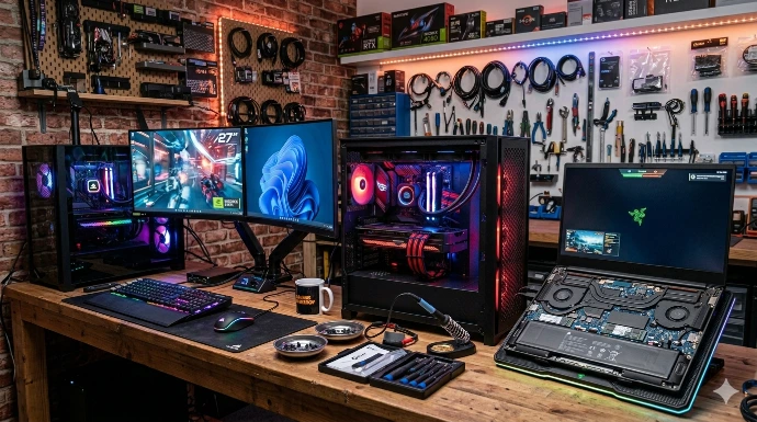 Laboratorio tecnico specializzato PianetaTECH per riparazione PC e periferiche